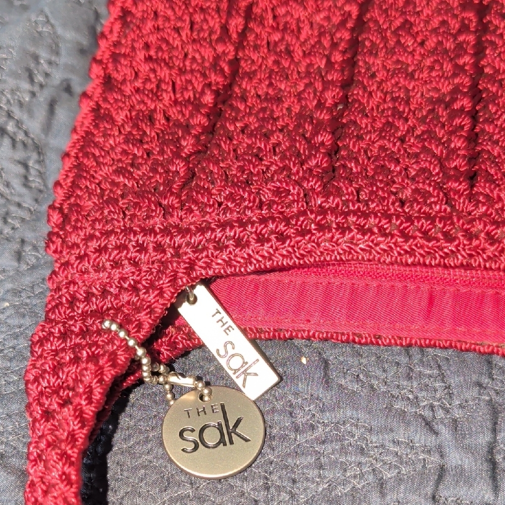 The Sak Burgundy Crochet Shoulder Bag - Picture 11 of 16